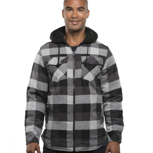 Men's Hooded Flannel Jacket Thumbnail