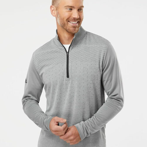 Heather Block Print Quarter-Zip Pullover Thumbnail