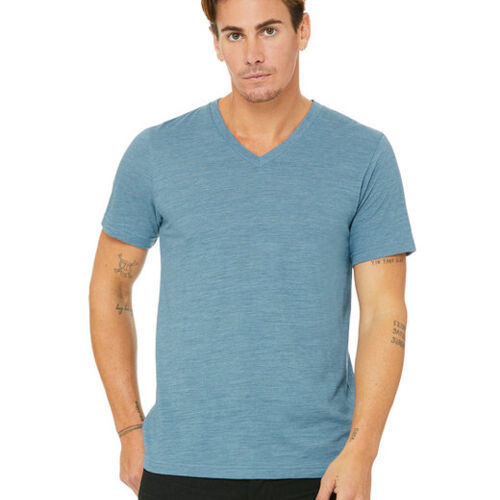 Unisex Textured Jersey V-Neck T-Shirt Thumbnail