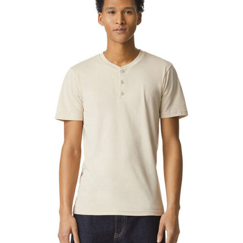 Unisex CVC Henley T-Shirt Thumbnail