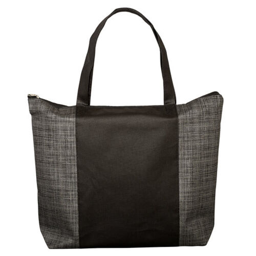 Tonal Non-Woven Zipper Trade Show Tote Bag Thumbnail