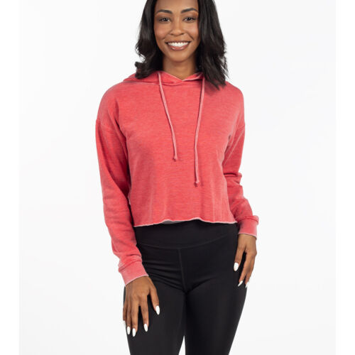 Ladies' Burnout Campus Hooded Sweatshirt Thumbnail