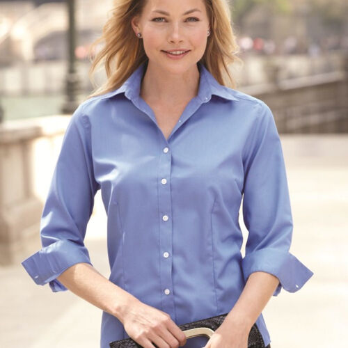 Women's Three-Quarter Sleeve Baby Twill Shirt Thumbnail
