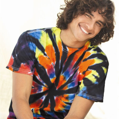 Rainbow Cut-Spiral Tie-Dyed T-Shirt Thumbnail