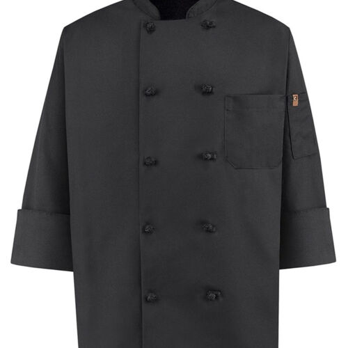 Black Knot Button Chef Coat Thumbnail