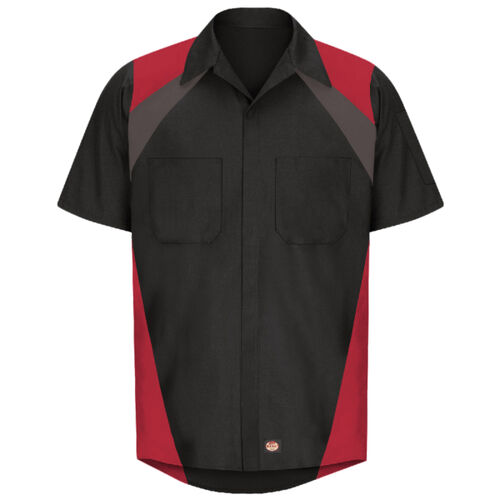 Tri-Color Short Sleeve Shop Shirt Thumbnail