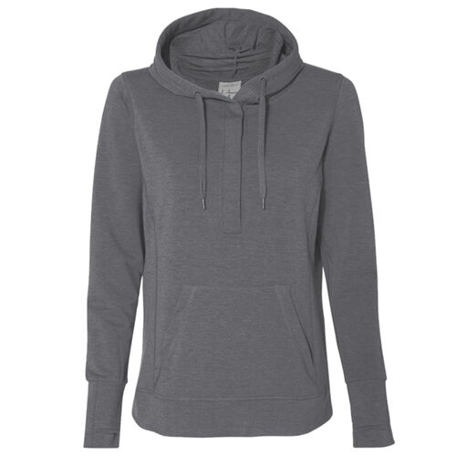 Ladies' Omega Stretch Snap-Placket Hooded Sweatshirt Thumbnail