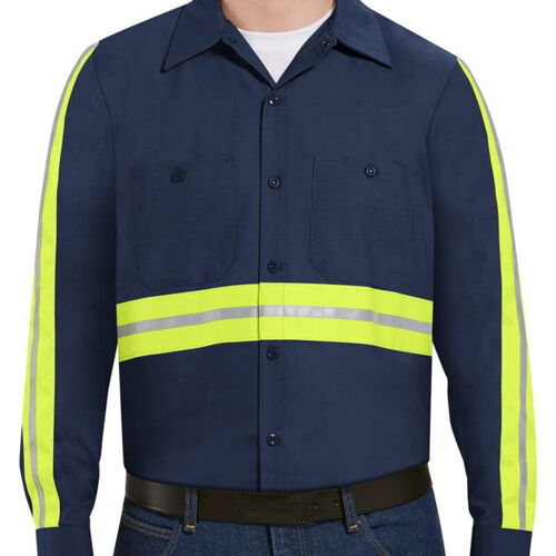 Industrial Enhanced-Visibility Long Sleeve Work Shirt - Tall Sizes Thumbnail