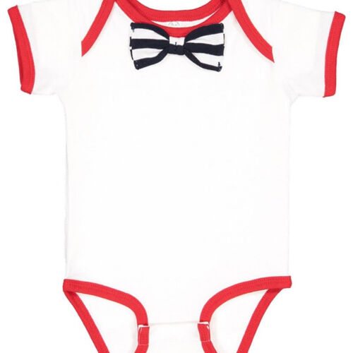 Infant Baby Rib Bow Tie Bodysuit Thumbnail