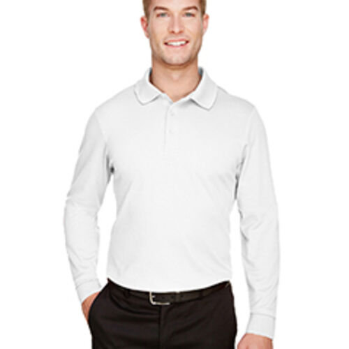 CrownLux Performance® Tall Plaited Long Sleeve Polo Thumbnail