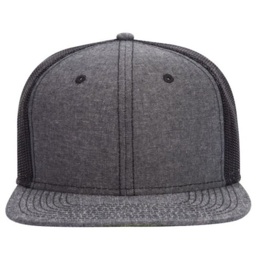 OTTO Snap 6 Panel Pro Style Cotton Blend Chambray Snapback Hat Thumbnail